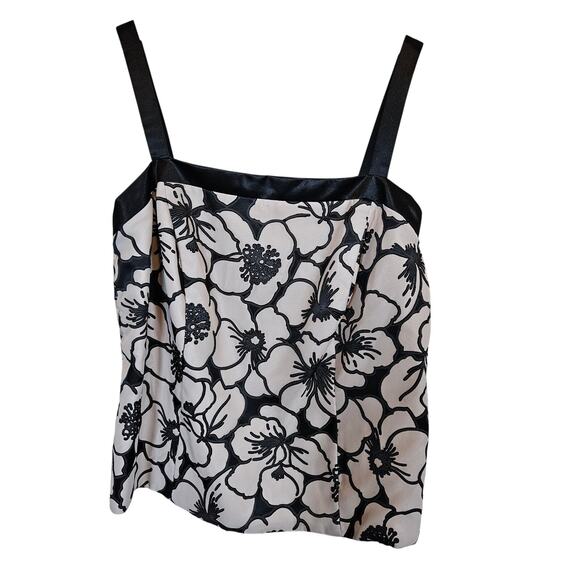 Alex Evenings Floral Square Neckline Top Blouse Plus Size 2x Whimsy Goth Event - Picture 1 of 8